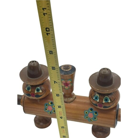 Vtg Mexico Salt & Pepper Shakers Toothpick Holder Rolling Pin Display Colorful - Picture 4 of 9